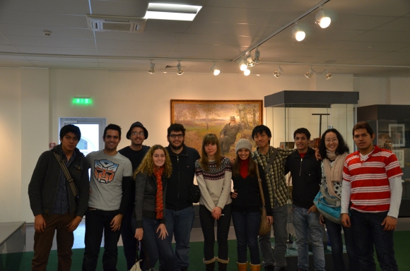 All of us with our guide at the museum