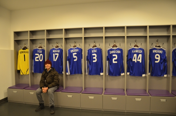 In the players' changing room